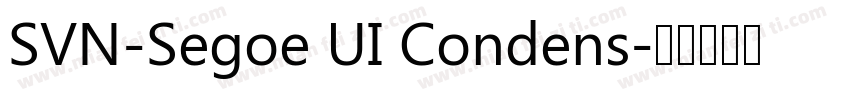 SVN-Segoe UI Condens字体转换